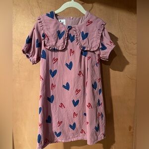Pink Heart Kids Dress 4-5T 110cm